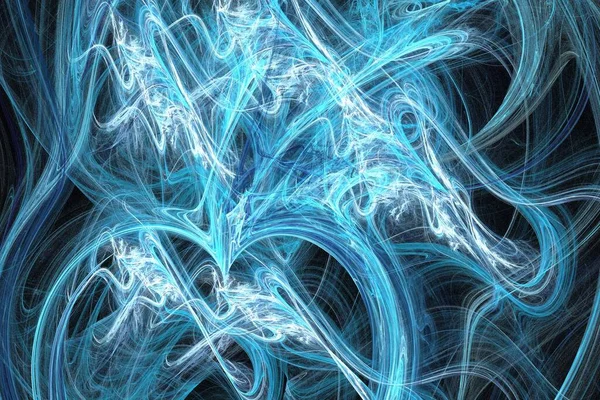 Abstract background color trends 2022 , art unique 3D illustration,blue multicolored fractal design composition banner — 图库照片