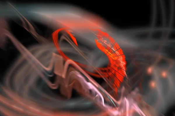 Abstrato fundo cor tendências 2022, arte única ilustração 3D, vermelho multicolorido fractal design composição banner — Fotografia de Stock