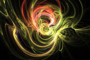 soyut arkaplan renk eğilimleri 2022, sanat özgün 3D illüstrasyon, çok renkli fraktal tasarım pankartı