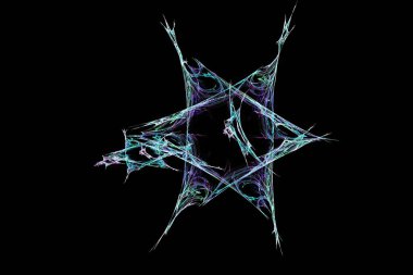 soyut arkaplan renk eğilimleri 2022, 3D illüstrasyon, mavi menekşe pembe çok renkli çizgiler, grafik ve tasarım sanat projeleri için fraktal benzersiz kompozisyon. Yüksek kalite 