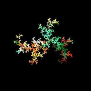 soyut arkaplan renk eğilimleri 2022, 3D illüstrasyon, grafik ve tasarım sanat projeleri için siyah çok renkli çizgiler fraktal benzersiz kompozisyon. Yüksek kalite 