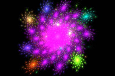 soyut arkaplan renk eğilimleri 2022, 3D illüstrasyon, grafik ve tasarım sanat projeleri için siyah çok renkli çizgiler fraktal benzersiz kompozisyon. Yüksek kalite 