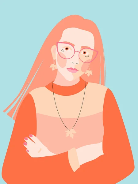 Tatlı bir kız görüntüsü olan nazik bir kartpostal..