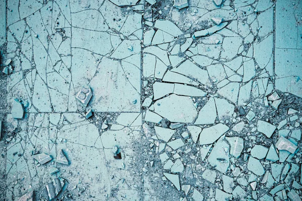 Синий Абстрактный Фон Сломанная Керамическая Плитка Заднем Плане Текстуры Поверхность — стоковое фото