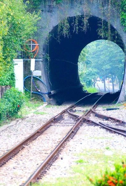 The close view of railway track — Stock Photo, Image