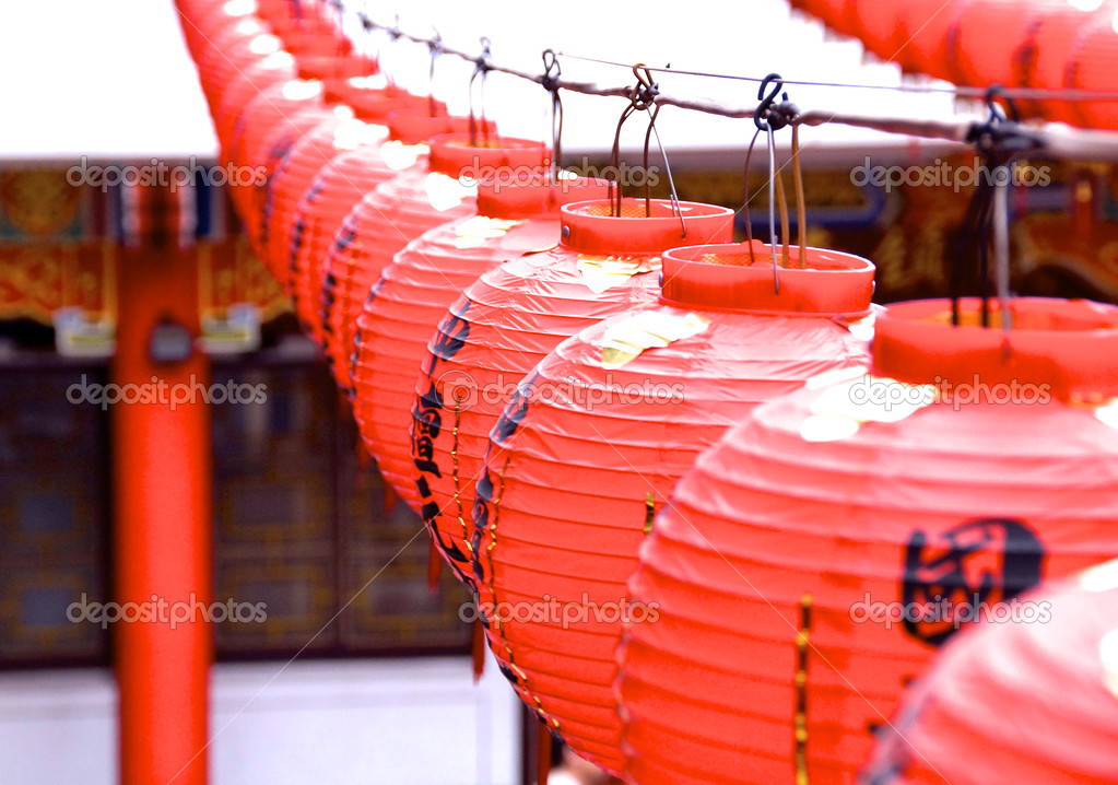 The decoration of red Lantern