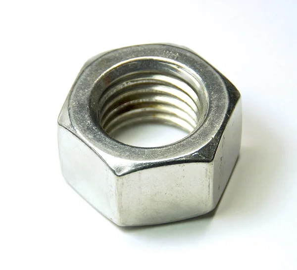 Stainless steel nut — Stock Photo, Image