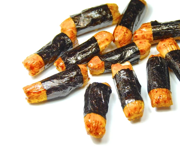 Cracker rýže zabalené nori — Stock fotografie