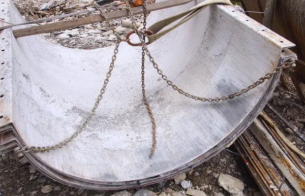 Le moule en acier pour une construction en béton — Photo