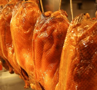 bir durak closeup üzerinde ördek kızartma