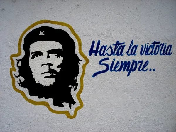 Ché Guevara의 벽화 스톡 사진