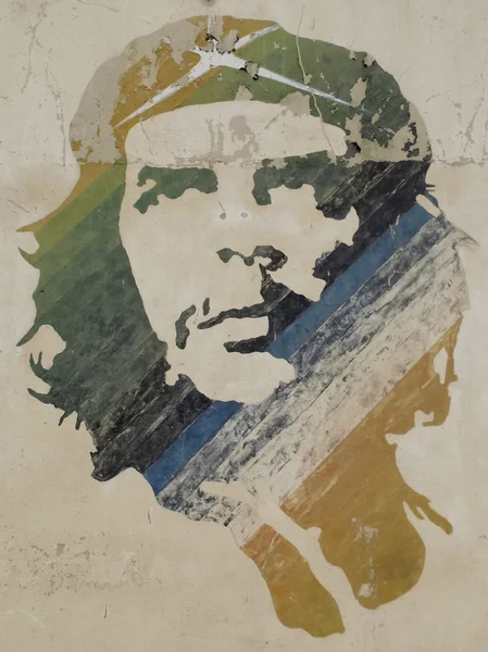 Ché Guevara의 벽화 스톡 사진