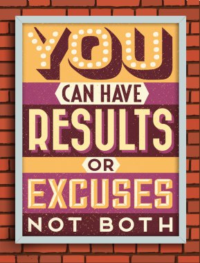 Retro Vintage Motivational Quote Poster vector