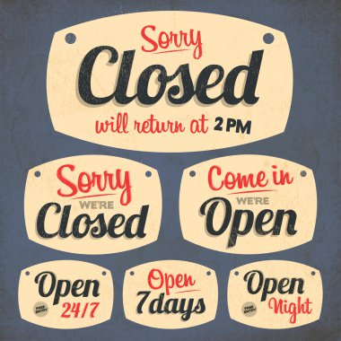 grunge etkisi ile retro vintage işaret kümesi