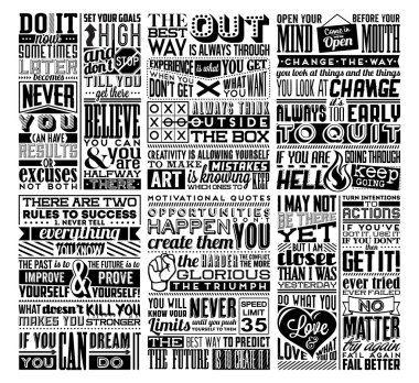 Set of Retro Vintage Motivational Quotes vector
