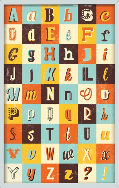 Tipografia Vintage Alphabet Collection — Vetor de Stock