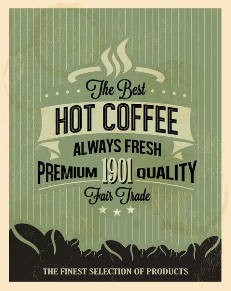 Fond de café vintage rétro — Image vectorielle