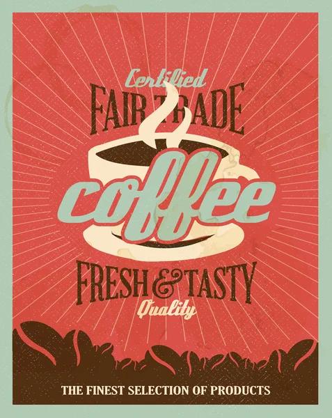 Fondo de café retro Vintage — Vector de stock