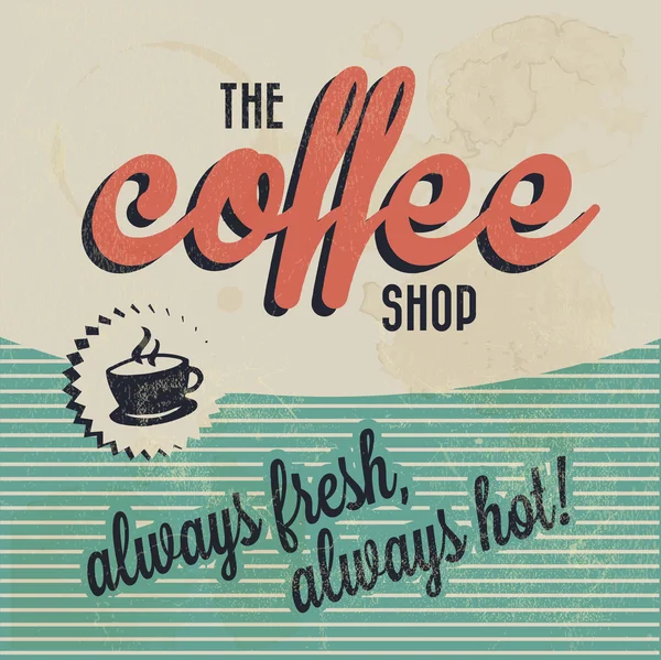 Fondo de café retro Vintage — Vector de stock