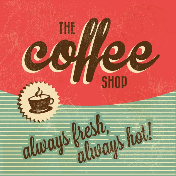 Fondo de café retro Vintage — Vector de stock