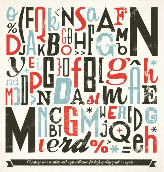 Různé kolekce retro vintage typografie — Stockový vektor