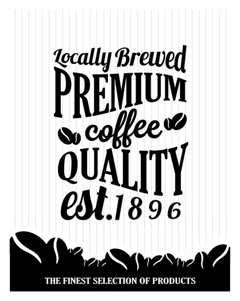 Coffee Background with Typography — Stock Vector