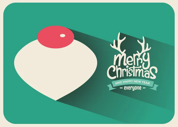 Merry Christmas Background with Typography — Stock Vector