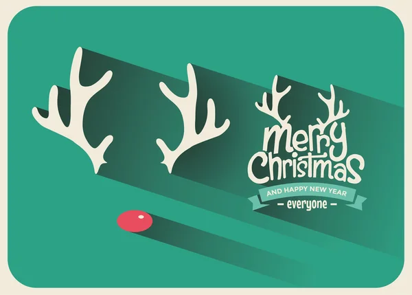 Merry Christmas Background with Typography — Stock Vector