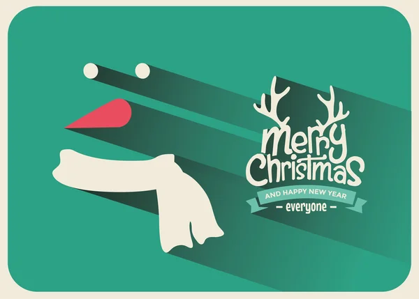 Merry Christmas Background with Typography — Stock Vector