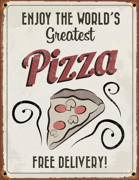 Pizza tin teken Rechtenvrije Stockillustraties