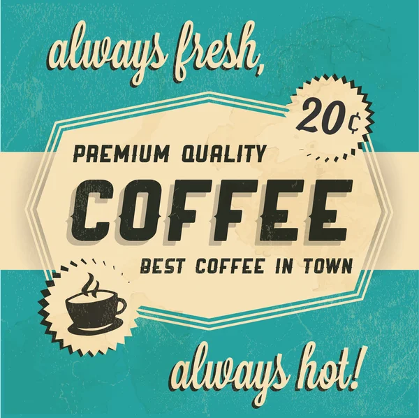 Fondo de café con tipografía Ilustración de stock