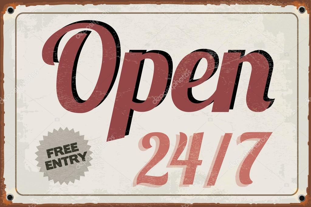 Retro Vintage Open Sign