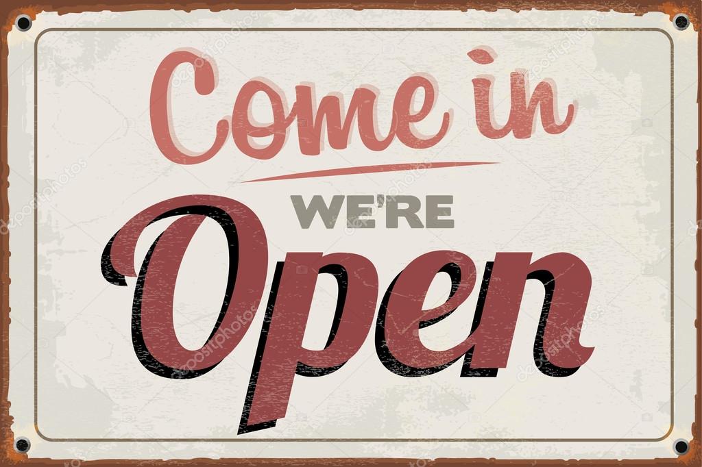 vintage open and closed signs