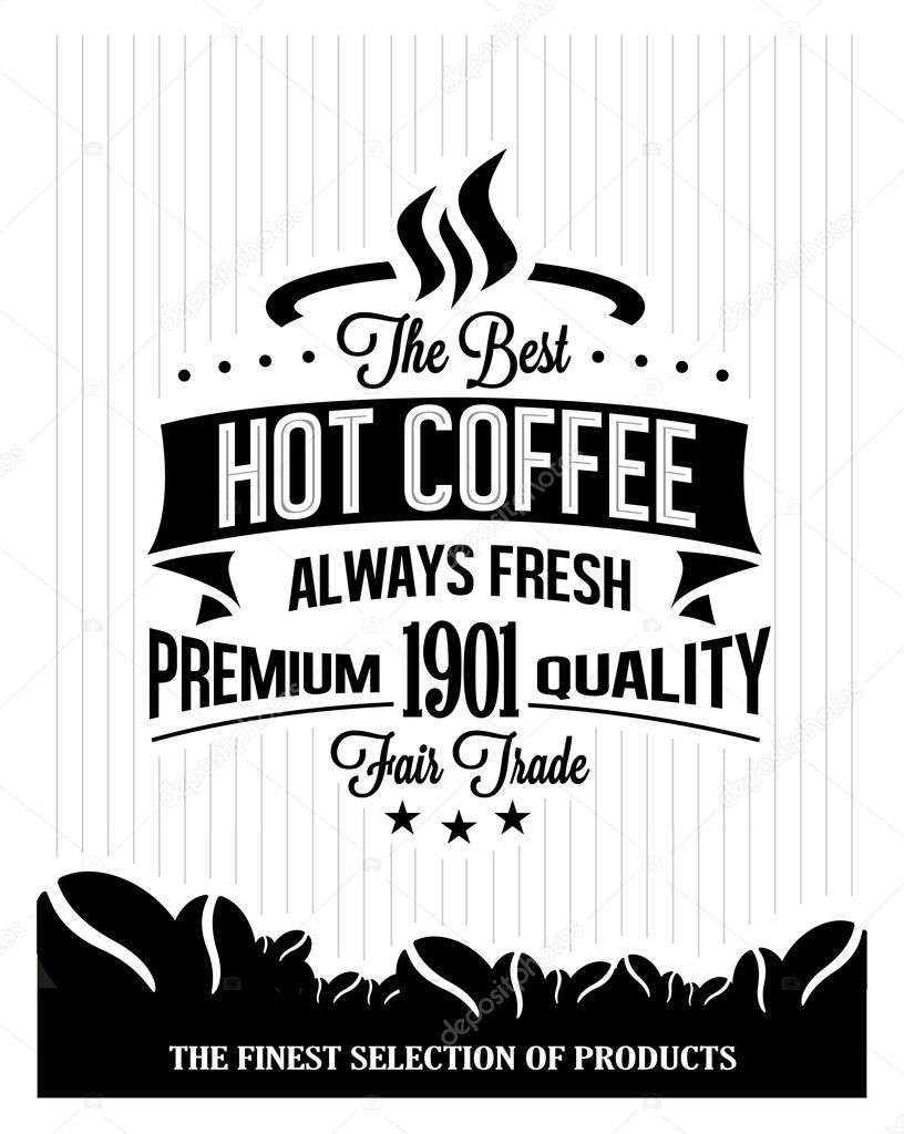 Coffee Background with Typography