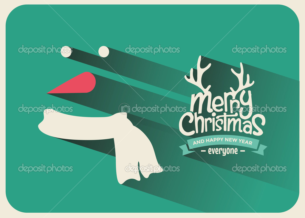 Merry Christmas Background with Typography