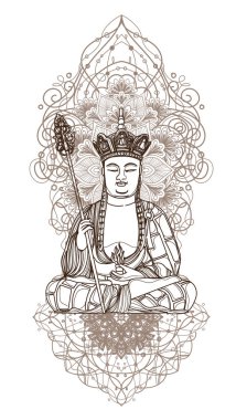 Dövme sanatı porselen tasarımı rahip tasarımı el çizimi ve çizimi