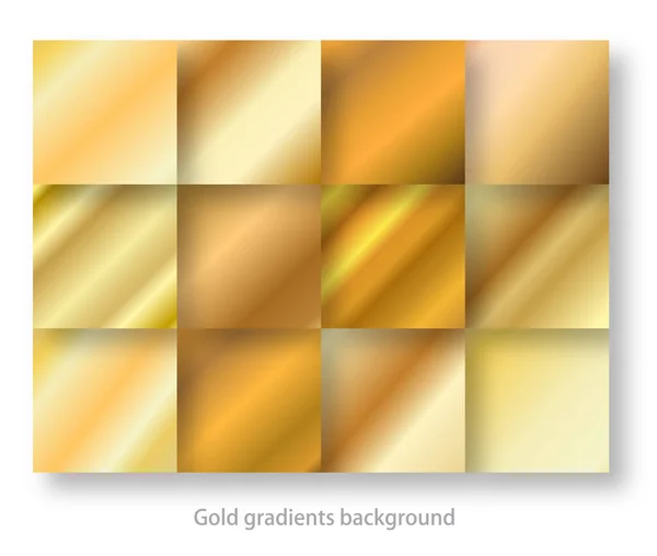Золота Текстура Градієнтний Набір — стоковий вектор