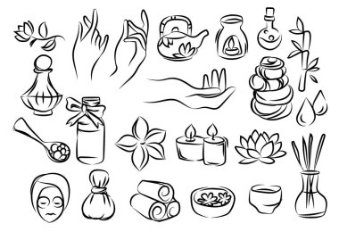 El yapımı spa tedavisi seti siyah beyaz