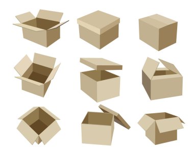 Paketleme izometrik paketleme kutuları seti