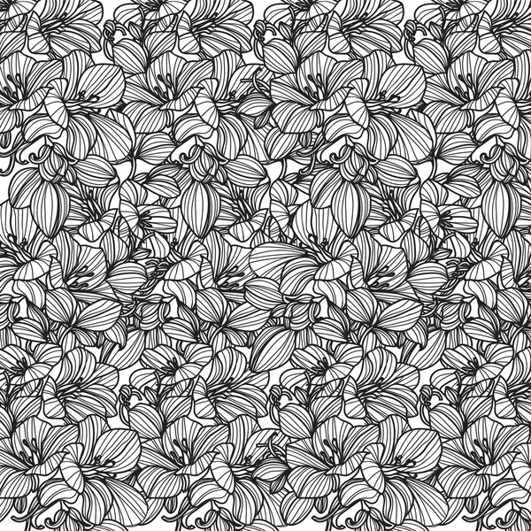 Seamless Pattern Flowers Background — Stock Vector