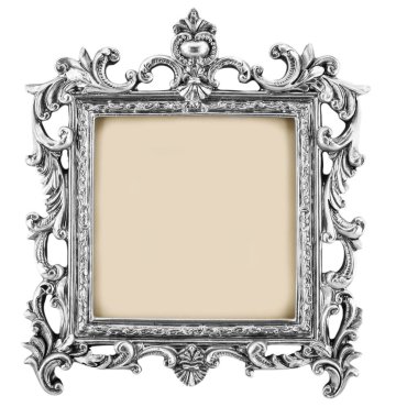 Beyaz Arkaplanda İzole Edilmiş Antika Çerçeve