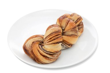 Beyaz arkaplanda ekmek 