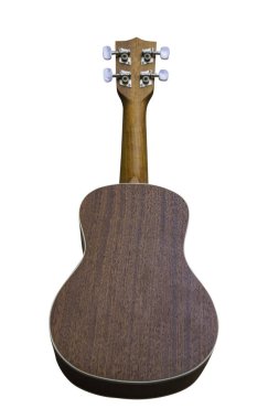 Beyaz arkaplanda Ukulele Hawai gitarı izole edilmiş