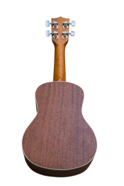 Beyaz arkaplanda Ukulele Hawai gitarı izole edilmiş