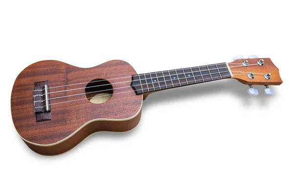 Ukelele Vintage Blanco Aislado — Foto de Stock