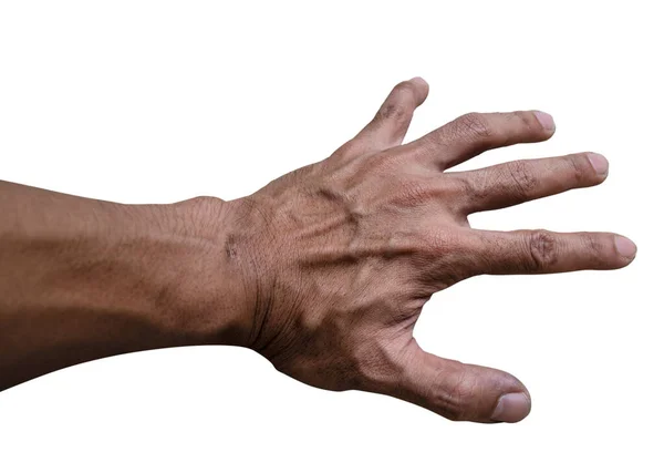 Ручний Знак Людини Ізольовано Білому Тлі — стокове фото