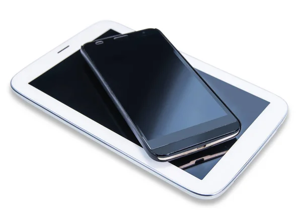 Nagy Képernyős Telefon Fehér — Stock Fotó