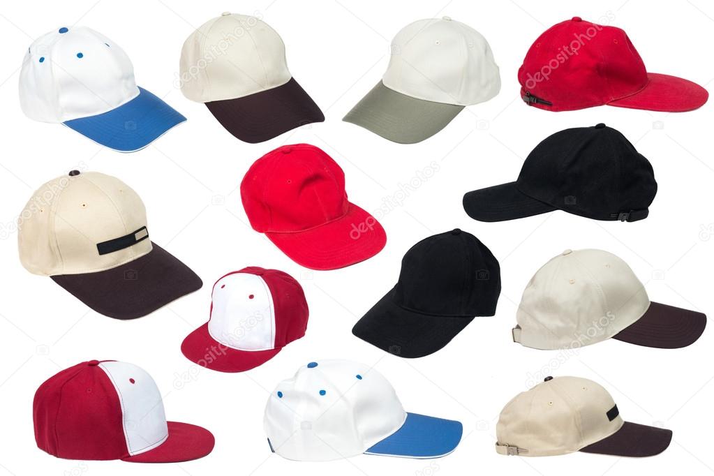 Collection of baseball caps