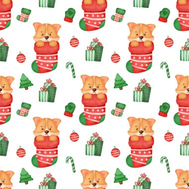 suluboya Noel korgisi kusursuz desenler.