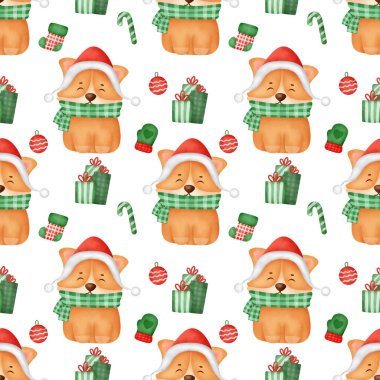 suluboya Noel korgisi kusursuz desenler.